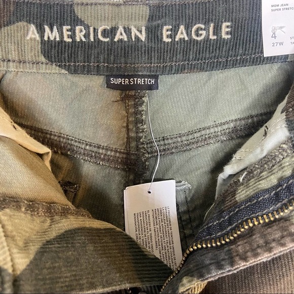 American Eagle Camo Corduroy Stretch Mom Jeans - Picture 2 of 4